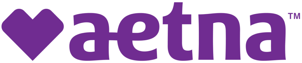 Aetna insurance company logo with purple heart and text